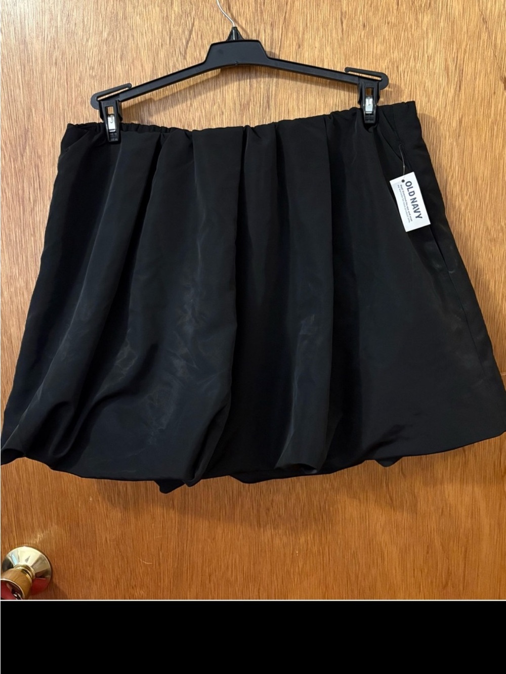 Old Navy Black Taffeta Bubble Mini Skirt NWT